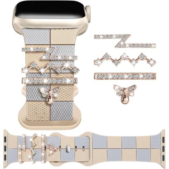 NEW Stylish Apple Watch Band with Rose Gold Charms main image 6